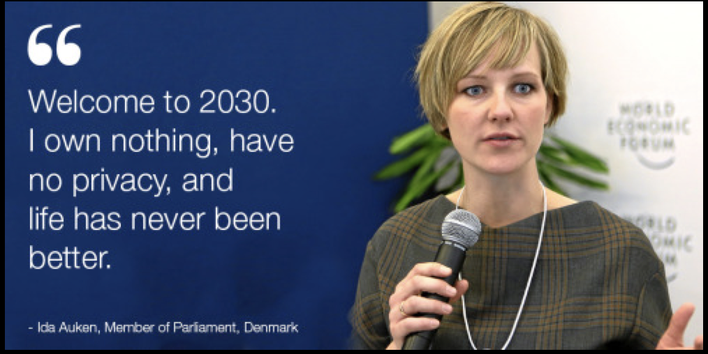 Ida Auken bei ihrem Vortrag auf dem Weltwirtschaftsforum. Quelle: WEF