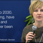 Ida Auken bei ihrem Vortrag auf dem Weltwirtschaftsforum. Quelle: WEF