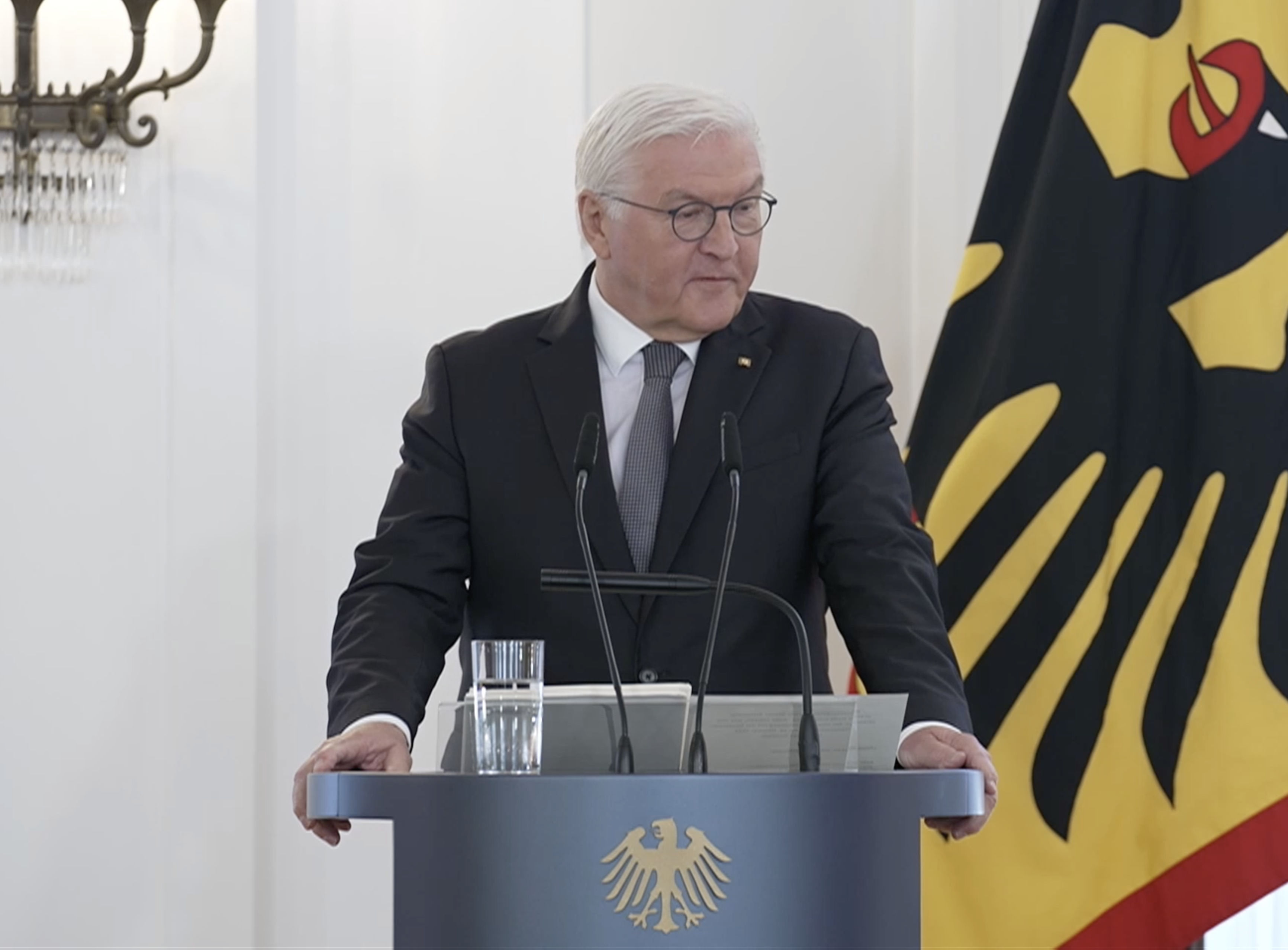 Frank Walter Steinmeier bei seiner Rede am 28. Oktober 2022. Quelle: www.Bundespraesident.